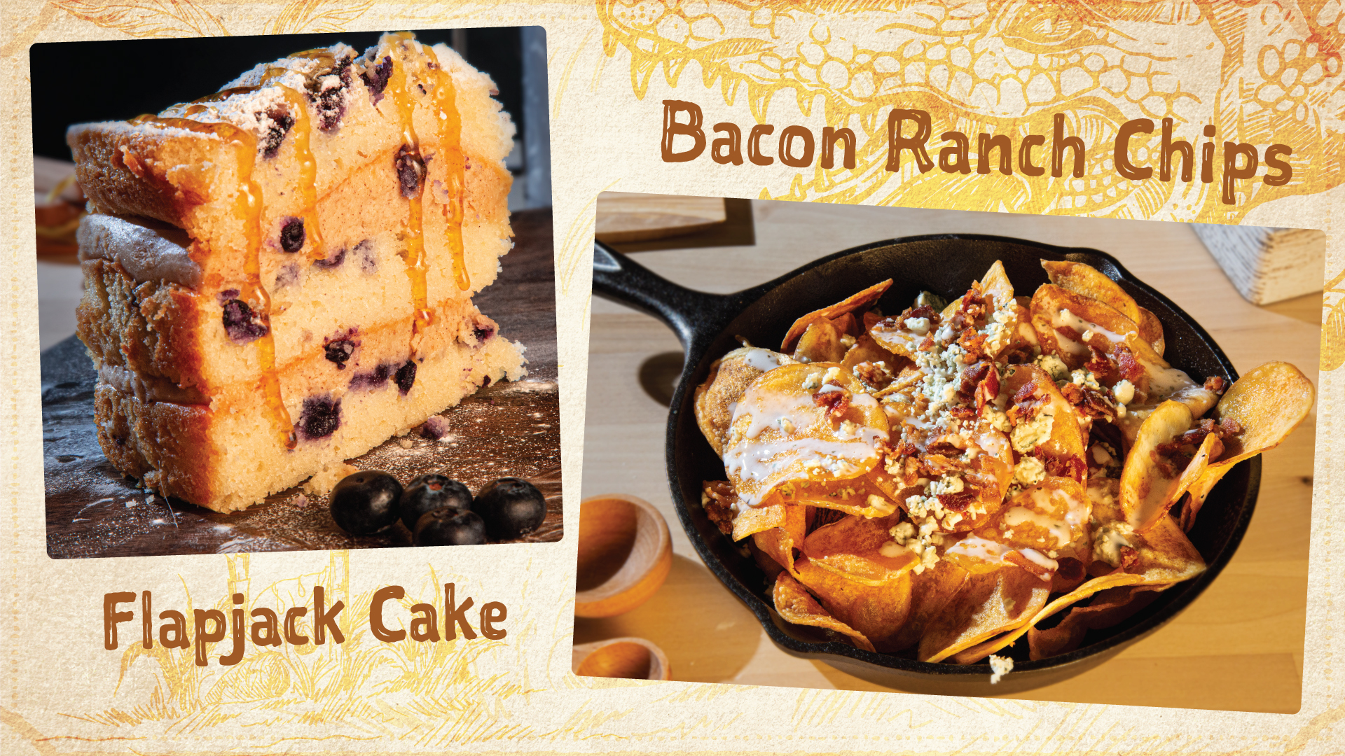 Flapjack cake & Bacon Ranch Chips