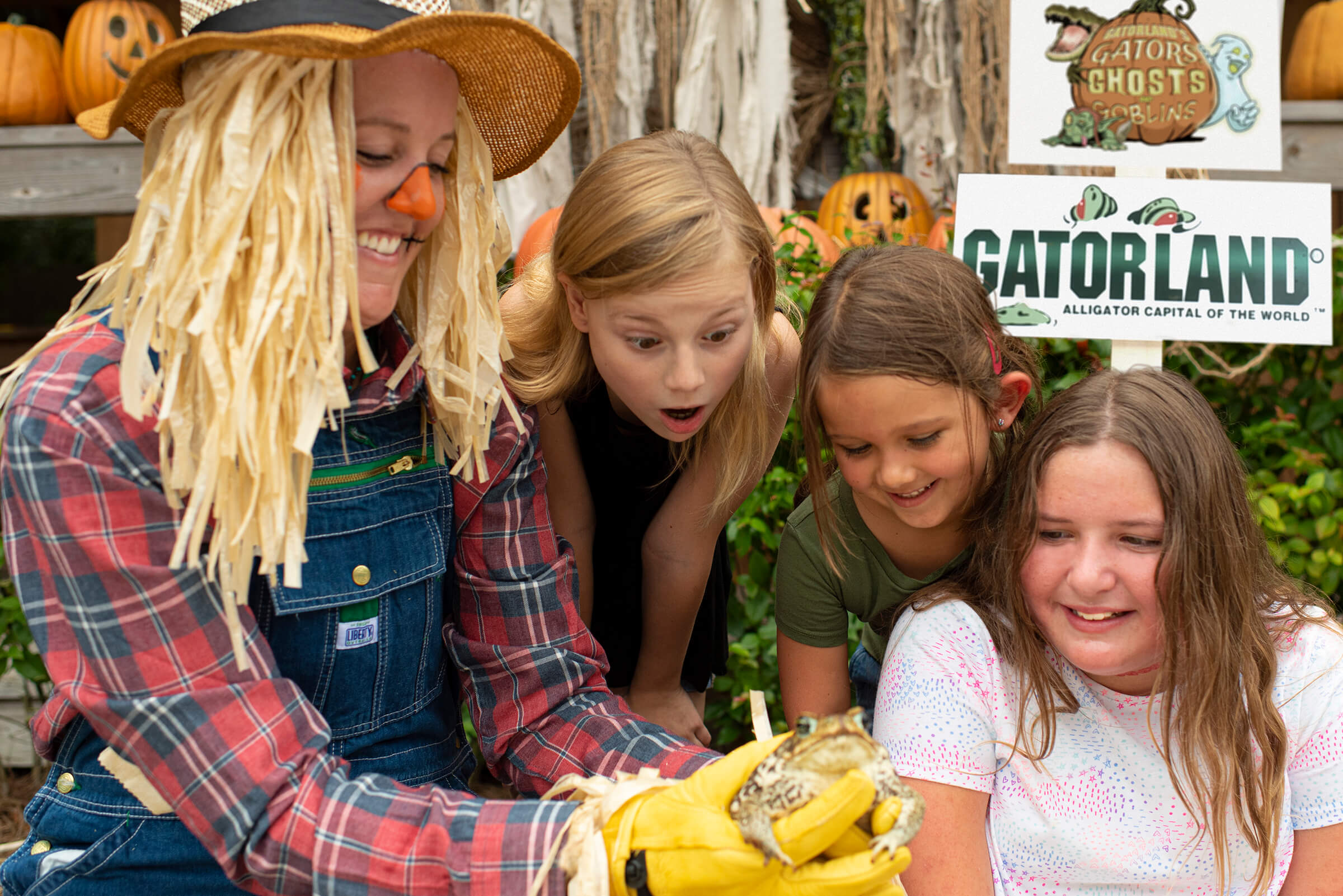 Meet our creepy animals at Gators, Ghosts and Goblins, Gatorland's Halloween event!